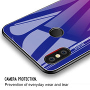 For Xiaomi Redmi Note 5 Pro Gradient Color Glass Case(Purple)
