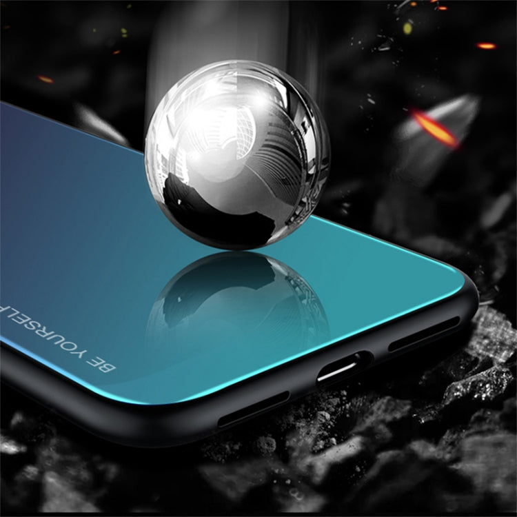 For Xiaomi Redmi Note 5 Pro Gradient Color Glass Case(Purple)