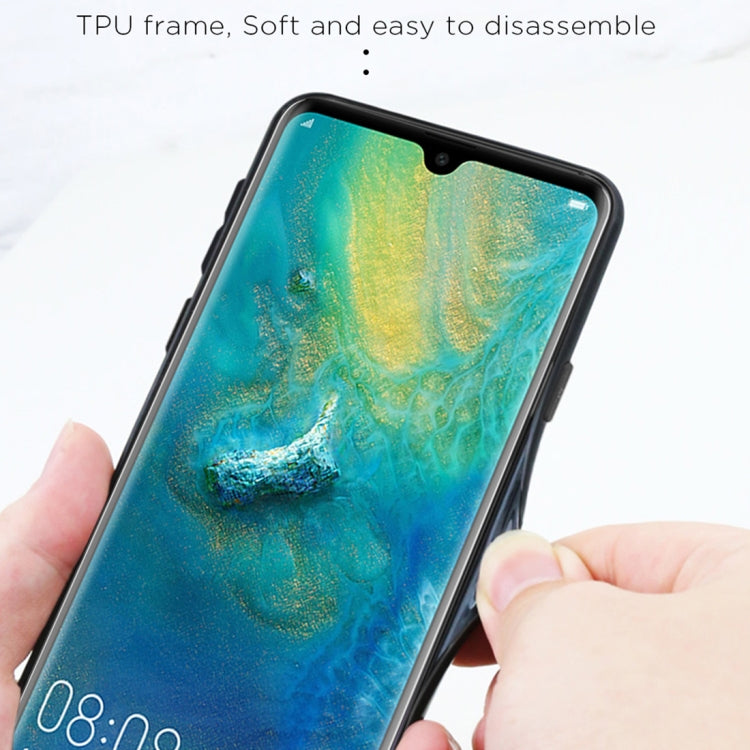 For Huawei P30 Gradient Color Glass Case(Blue)