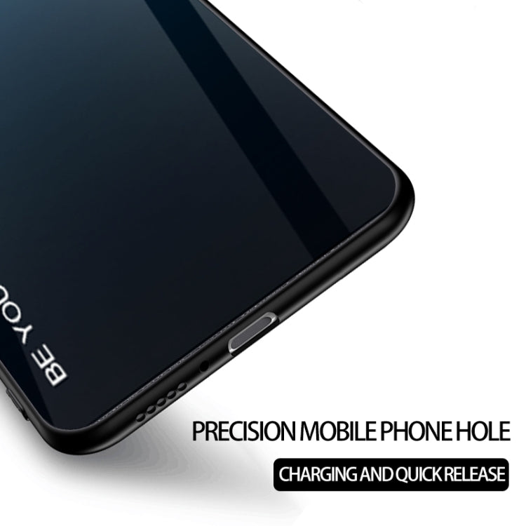 For Galaxy A80 Gradient Color Glass Case(Red)