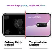 For OnePlus 7 Gradient Color Glass Case(Blue)
