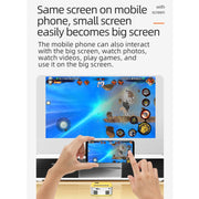 T20 320x240 400 Lumens Portable Home Theater LED HD Digital Projector, Same Screen Version, EU Plug(White Yellow)