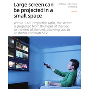 T20 320x240 400 Lumens Portable Home Theater LED HD Digital Projector, Same Screen Version, EU Plug(Black White)