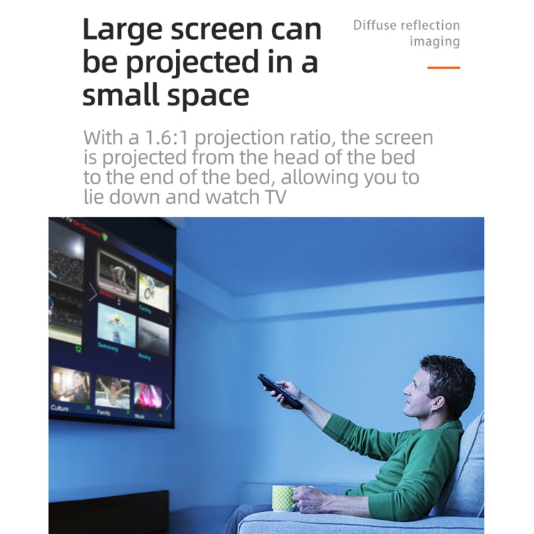 T20 320x240 400 Lumens Portable Home Theater LED HD Digital Projector, Same Screen Version, EU Plug(Black White)