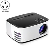 T20 320x240 400 Lumens Portable Home Theater LED HD Digital Projector, Same Screen Version, AU Plug(Black White)