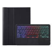A08-AS Ultra-thin Backlight Bluetooth Keyboard Leather Case with Touchpad For Samsung Galaxy Tab A8 2021 SM-X205 / SM-X200(Black)