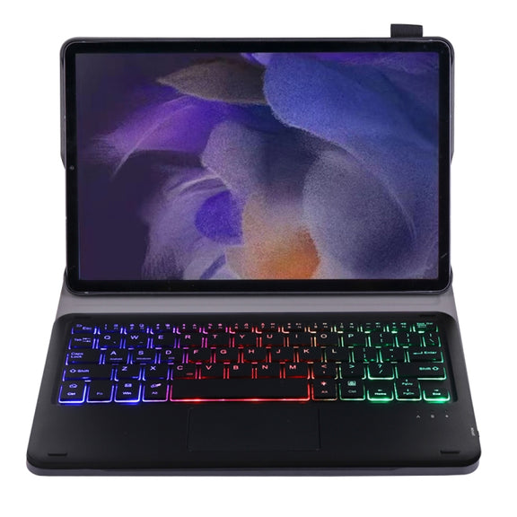 A08-AS Ultra-thin Backlight Bluetooth Keyboard Leather Case with Touchpad For Samsung Galaxy Tab A8 2021 SM-X205 / SM-X200(Gold)