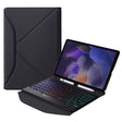 BA08S Backlight Diamond Texture Bluetooth Keyboard Leather Case with Triangle Back Support For Samsung Galaxy Tab A8 2021 SM-X205 / SM-X200(Black + Black) - Samsung Keyboard by PMC TechLife | Online Shopping South Africa | PMC TechLife