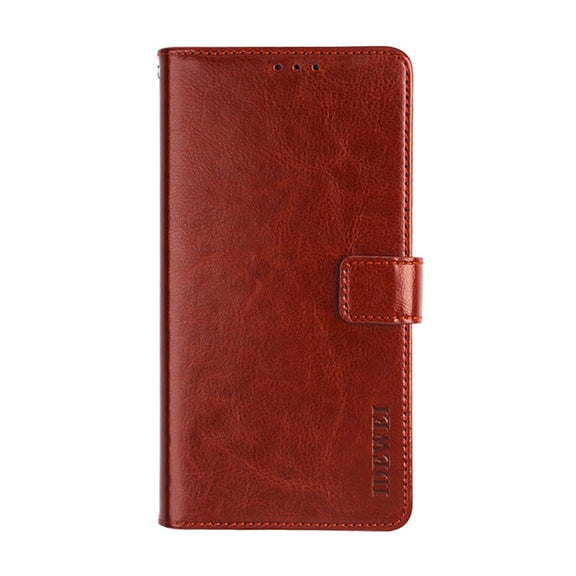 For TCL 20 R 5G idewei Crazy Horse Texture Leather Phone Case(Brown)