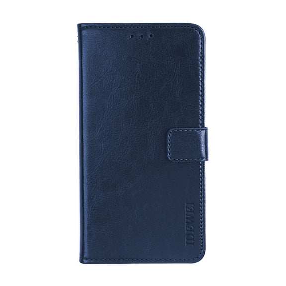 For TCL 20 R 5G idewei Crazy Horse Texture Leather Phone Case(Dark Blue)