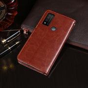For TCL 20 R 5G idewei Crazy Horse Texture Leather Phone Case(Red)
