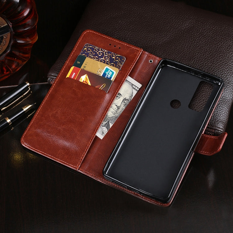 For TCL 20 R 5G idewei Crazy Horse Texture Leather Phone Case(Red)