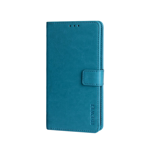 For Umidigi Bison X10 idewei Crazy Horse Texture Leather Phone Case(Sky Blue)