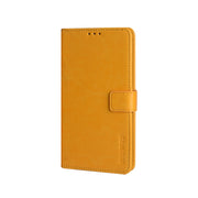 For Umidigi Bison X10 idewei Crazy Horse Texture Leather Phone Case(Yellow)