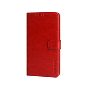 For Umidigi Bison X10 idewei Crazy Horse Texture Leather Phone Case(Red)