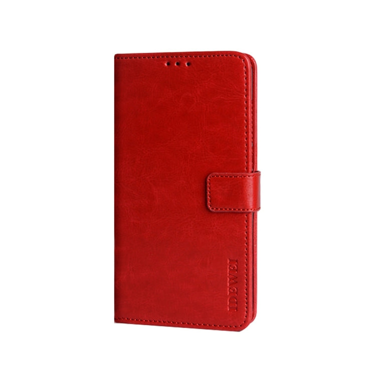 For Umidigi Bison X10 idewei Crazy Horse Texture Leather Phone Case(Red)