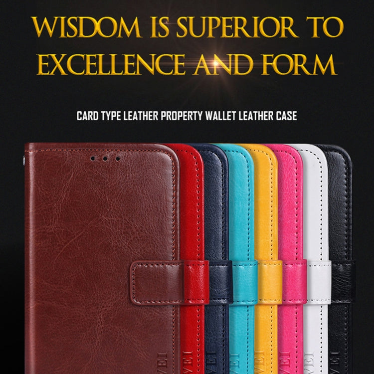 For Umidigi Bison X10 idewei Crazy Horse Texture Leather Phone Case(Dark Blue)