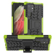 For Samsung Galaxy S22 Ultra 5G Tire Texture TPU + PC Phone Case with Holder(Green) - Galaxy S22 Ultra 5G Cases by PMC TechLife | Online Shopping South Africa | PMC TechLife | Buy Now Pay Later Mobicred