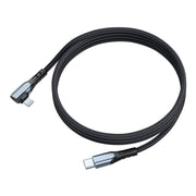 A6 PD 20W USB-C / Type-C to 8 Pin Elbow Data Cable for iPhone, iPad, Length:1m(Grey)