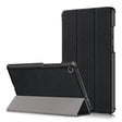 For Lenovo Tab M8 Custer Texture Horizontal Flip Smart TPU Leather Case with Three-folding Holder(Black) - Lenovo by PMC TechLife | Online Shopping South Africa | PMC TechLife | Buy Now Pay Later Mobicred