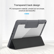 For iPad 10.2 Mutural Horizontal Flip PC + TPU + PU Leather Case with Holder & Pen Slot(Red)
