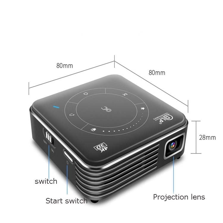 P11 854x480 DLP Smart Projector With Infrared Remote Control, Android 9.0, 4GB+32GB, US Plug