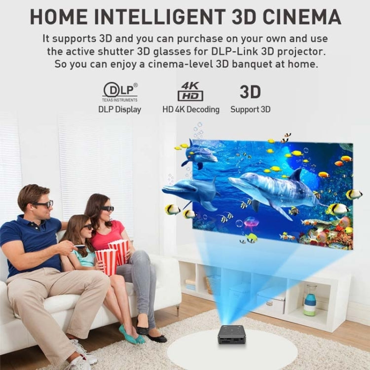 P11 854x480 DLP Smart Projector With Infrared Remote Control, Android 9.0, 4GB+32GB, US Plug