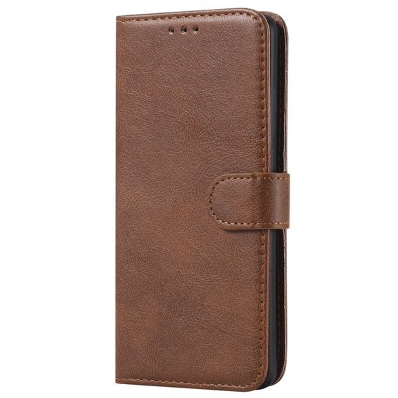 For Huawei P30 Pro Solid Color Horizontal Flip Protective Case with Holder & Card Slots & Wallet & Photo Frame & Lanyard(Brown)