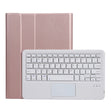 A07B-A Lambskin Texture Square Keycap Bluetooth Keyboard Leather Case with Touch Control For iPad 9.7 2018 & 2017 / Pro 9.7 inch / Air 2(Rose Gold) - Universal by PMC TechLife | Online Shopping South Africa | PMC TechLife