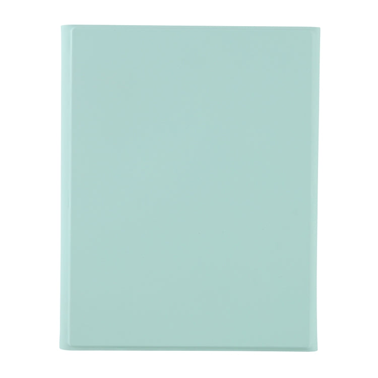 A07B-A Lambskin Texture Square Keycap Bluetooth Keyboard Leather Case with Touch Control For iPad 9.7 2018 & 2017 / Pro 9.7 inch / Air 2(Light Green)
