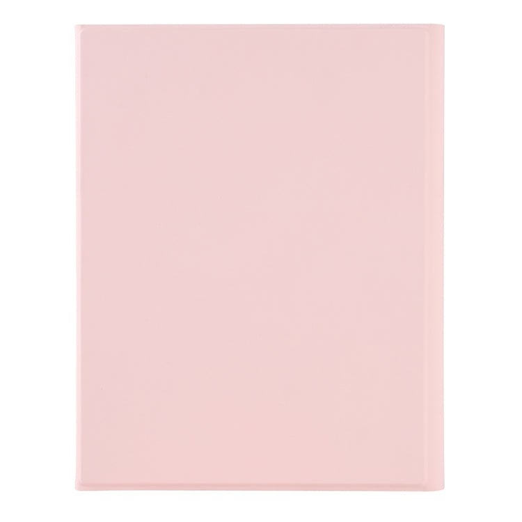 A07B-A Lambskin Texture Square Keycap Bluetooth Keyboard Leather Case with Touch Control For iPad 9.7 2018 & 2017 / Pro 9.7 inch / Air 2(Pink)