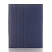 A102B-A Lambskin Texture Square Keycap Bluetooth Keyboard Leather Case with Touch Control For iPad Pro 10.5 inch / 10.2 2021 & 2020 & 2019 / Air 3(Blue)