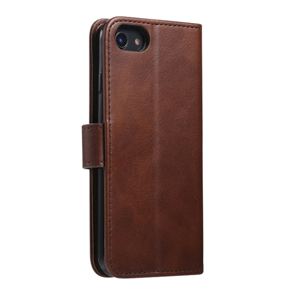 For iPhone 8  / 7 GUSSIM Magnetic Horizontal Flip Leather Case with Holder & Card Slots & & Wallet(Brown)