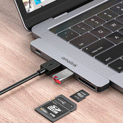 amalink 9177D Dual Type-C / USB-C to SD/TF Card Reader(Grey)
