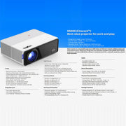 VIVIBRIGHT D5000 1920x1080P 420ANSI 6000Lumens LCD + LED HD Digital Projector, Android 9.0 EU Plug