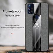 For OnePlus Nord N10 5G XINLI Stitching Cloth Texture Shockproof TPU Phone Case(Black)