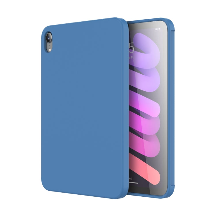 For iPad mini 2024 / mini 6 Mutural Silicone Microfiber Tablet Case(Light Blue)