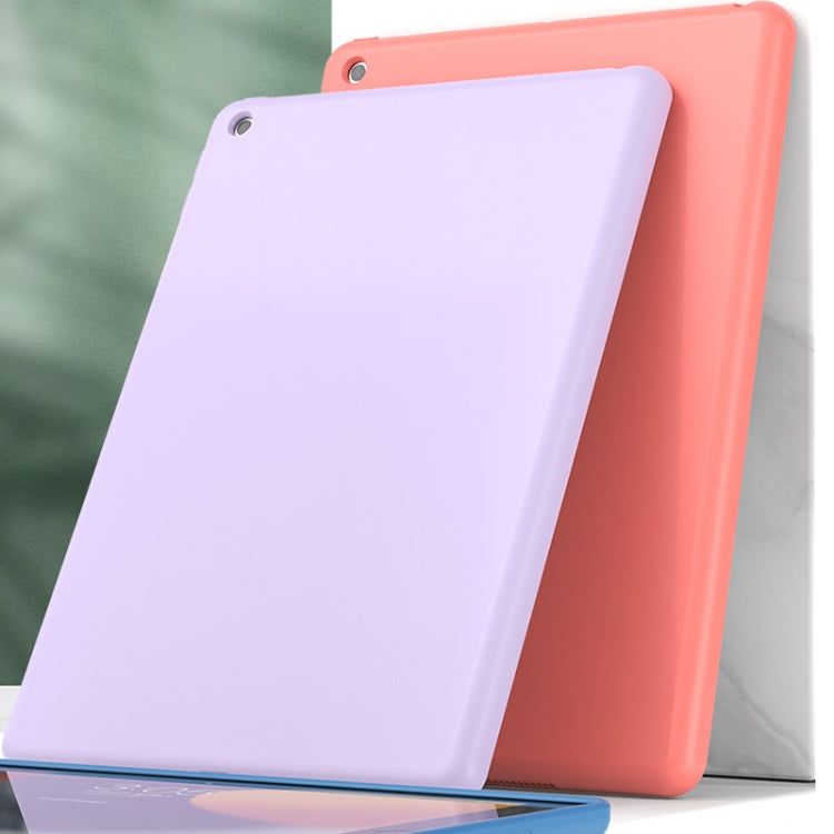 For iPad 10.2 2021 / 2020 / 2019 Mutural Silicone Microfiber Tablet Case(Midnight Blue)