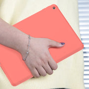 For iPad 10.2 2021 / 2020 / 2019 Mutural Silicone Microfiber Tablet Case(Midnight Blue)
