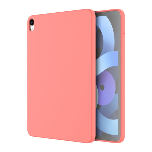 For iPad Air 11 2024 / Air 2022 /  Air 2020 10.9 Mutural Silicone Microfiber Tablet Case(Pink Orange)