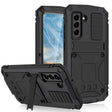 For Samsung Galaxy S21 FE R-JUST Rugged Phone Case with Holder(Black) - Galaxy Phone Cases by R-JUST | Online Shopping South Africa | PMC TechLife | Buy Now Pay Later Mobicred