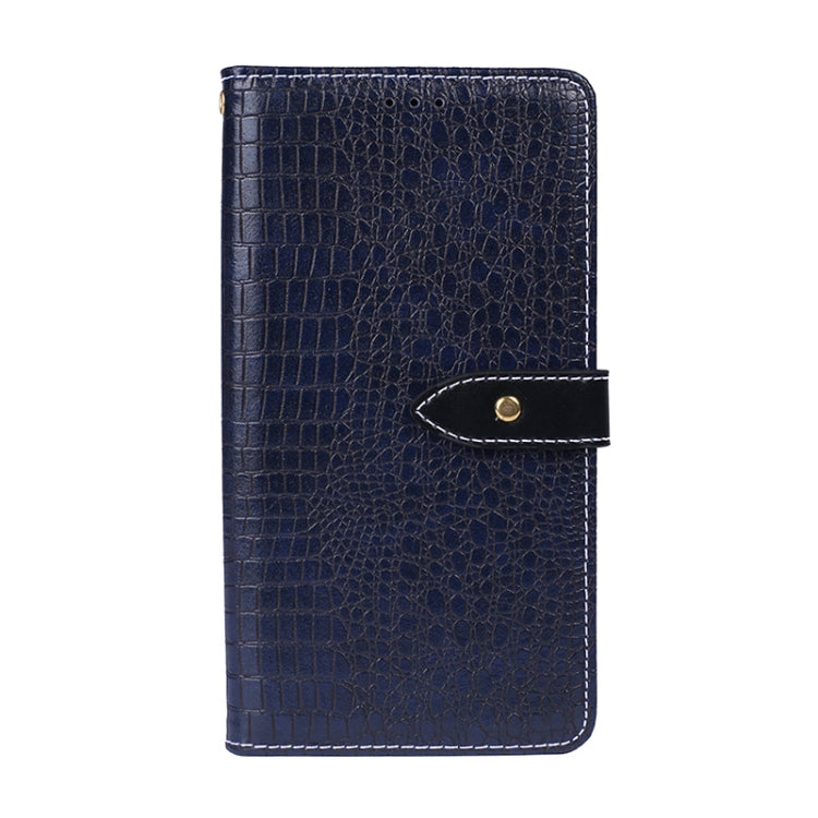 For Cubot Note 9 idewei Crocodile Texture Leather Phone Case(Dark Blue)