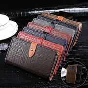 For Cubot Note 9 idewei Crocodile Texture Leather Phone Case(Dark Blue)