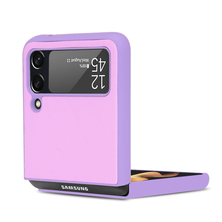 For Samsung Galaxy Z Flip3 5G Plain Texture Phone Case(Purple)