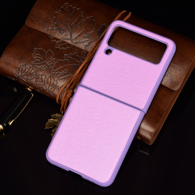 For Samsung Galaxy Z Flip3 5G Plain Texture Phone Case(Purple)