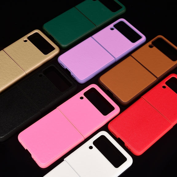 For Samsung Galaxy Z Flip3 5G Plain Texture Phone Case(Purple)