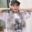 Hat Big Curve Wig One-piece Long Curly Chemical Fiber Headgear for Women(Granny Grey) - free shipping - PMC TechLife - Order now!