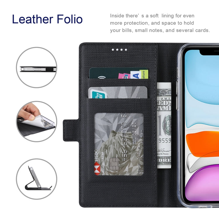 For Sharp Aquos Sense 6 ViLi K Series Magnetic Buckle Horizontal Flip Leather Phone Case(Black)