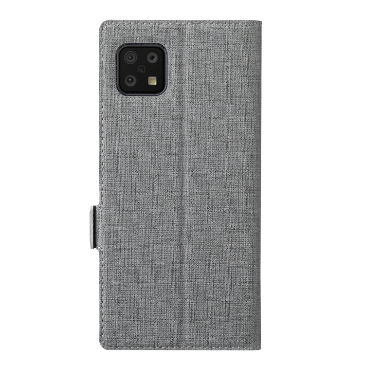 For Sharp Aquos Sense 6 ViLi K Series Magnetic Buckle Horizontal Flip Leather Phone Case(Grey)