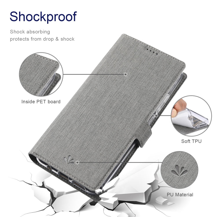 For Sharp Aquos Sense 6 ViLi K Series Magnetic Buckle Horizontal Flip Leather Phone Case(Grey)